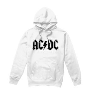 AC/DC Mens Logo Hoodie / White
